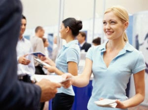 Handing out Samples